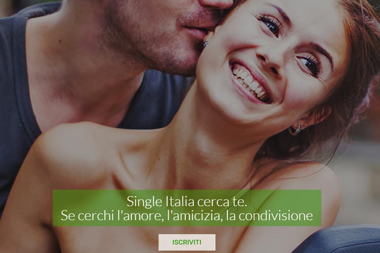 la homepage del sito di dating Single Italia